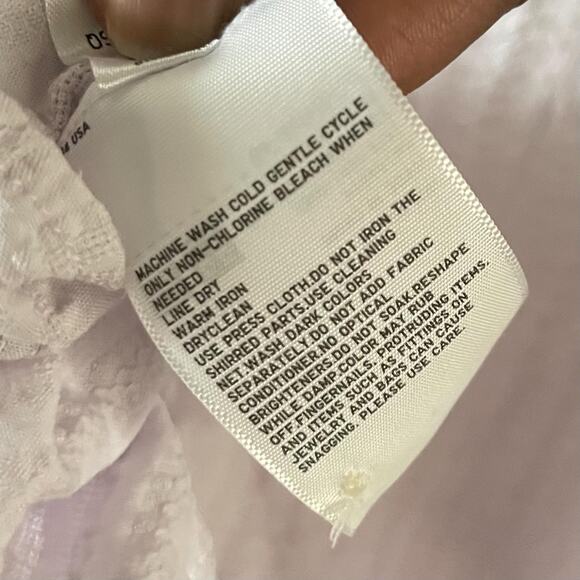 Uniqlo Top Women Medium Light Purple Long Sleeve Boat Neck Elastic Cuffs Cotton - Picture 7 of 10